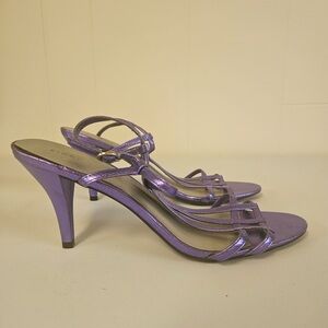 FIONI Stilleto Purple Strappy Heels